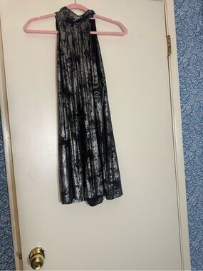 La Perla Black Metallic Velvet Maxi Skirt